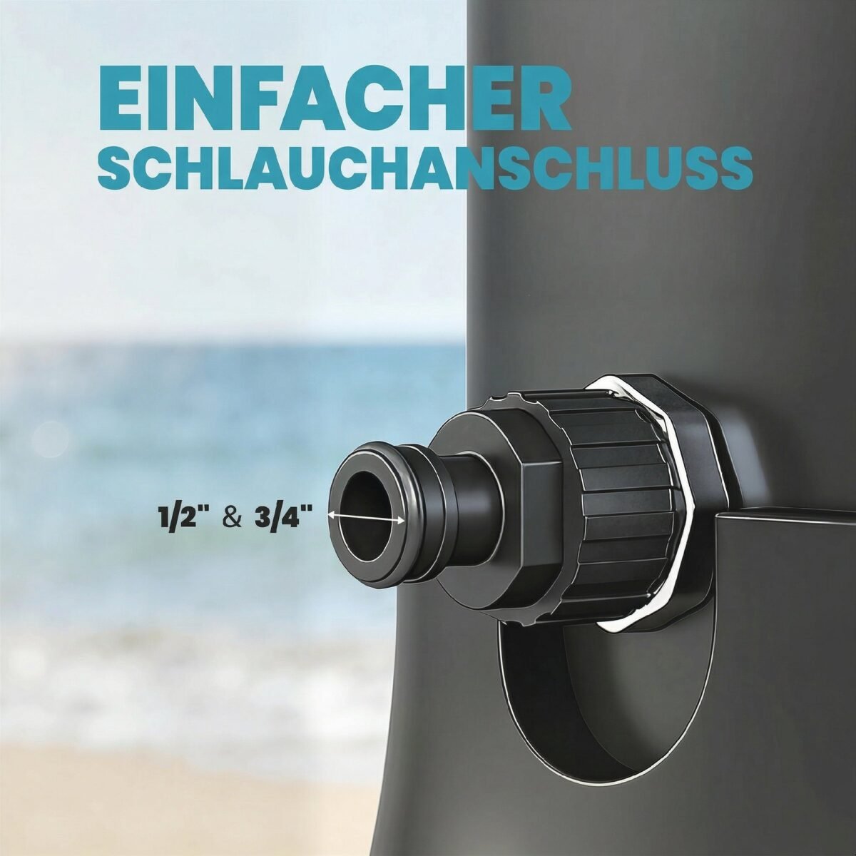 40 l saulės dušas su reguliuojama temperatūra ir įvairiais purškimo režimais – Paveikslėlis 7