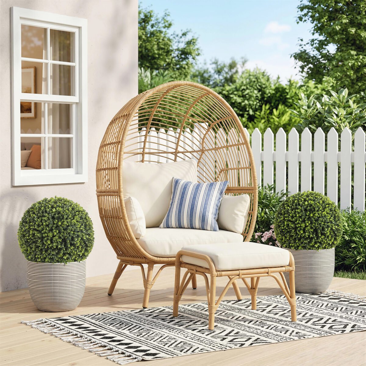 52 cm skersmens dirbtinių eukalipto rutulių UV spinduliams atsparus rinkinys – Paveikslėlis 2