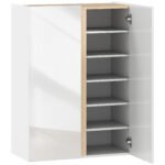 6 lygių batų spintelė su švelniu uždarymu ir be rankenų