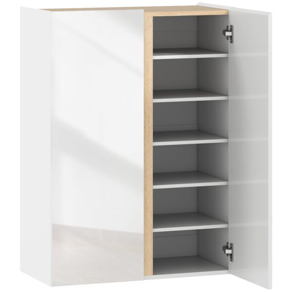 6 lygių batų spintelė su švelniu uždarymu ir be rankenų