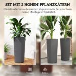 60 cm aukščio sukraunamų augalų vazonų rinkinys (2 vnt.) – Paveikslėlis 4