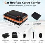 600 l talpos automobilio stogo dėžė su neslystančiu pagrindu (Oranžinė) – Paveikslėlis 2