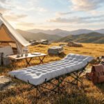 8 cm storio sulankstomas kempingo čiužinys su tvirtinimo dirželiais – Paveikslėlis 8