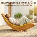Akacijos medienos sulankstomas supamas gultas su ergonomišku S formos dizainu