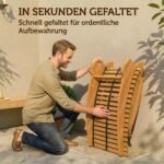 Akacijos medienos sulankstomas supamas gultas su ergonomišku S formos dizainu