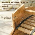 Akacijos medienos sulankstomas supamas gultas su ergonomišku S formos dizainu