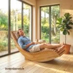 Akacijos medienos sulankstomas supamas gultas su ergonomišku S formos dizainu