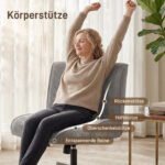 Aksomu aptraukta besisukanti lounge kėdė su aukščio reguliavimu – Paveikslėlis 8