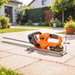 Akumuliatorinės gyvatvorių žirklės su 100 W varikliu ir 51 cm ašmenimis – Paveikslėlis 3