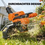 Akumuliatorinis žolės trimeris su dviem baterijomis ir reguliuojama teleskopine rankena – Paveikslėlis 9