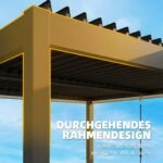 Aliumininė pergola 3x3 m su reguliuojamu lamelių stogu ir LED apšvietimu – Paveikslėlis 8