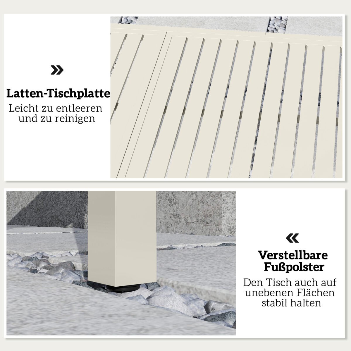 Aliuminis prailginamas sodo stalas 6-8 vietų – Paveikslėlis 6