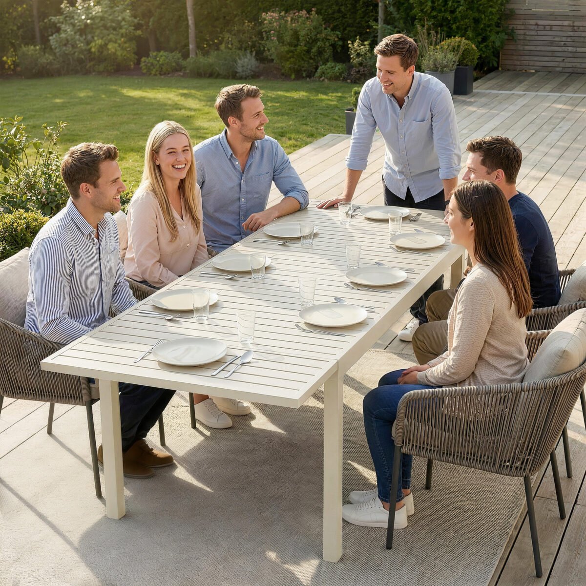 Aliuminis prailginamas sodo stalas 6-8 vietų – Paveikslėlis 8