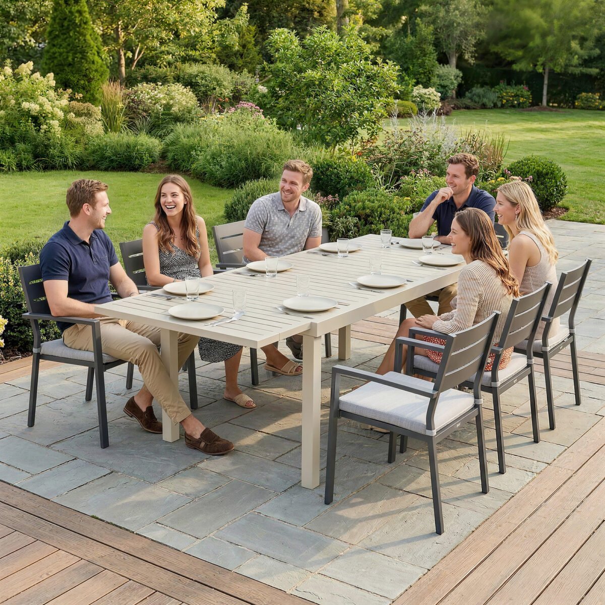 Aliuminis prailginamas sodo stalas 6-8 vietų – Paveikslėlis 9
