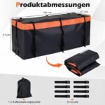 Ant kablio prikabinama vandeniui atspari bagažinė 455 l talpos (Oranžinė)