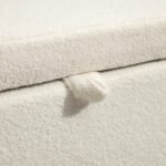 Aptrauktas suoliukas su daiktadėže ir plieninėmis kojomis – Paveikslėlis 9