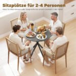 Apvalus valgomojo stalas 80 cm su reguliuojamomis kojelėmis – Paveikslėlis 4