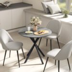 Apvalus valgomojo stalas 80 cm su reguliuojamomis kojelėmis – Paveikslėlis 8