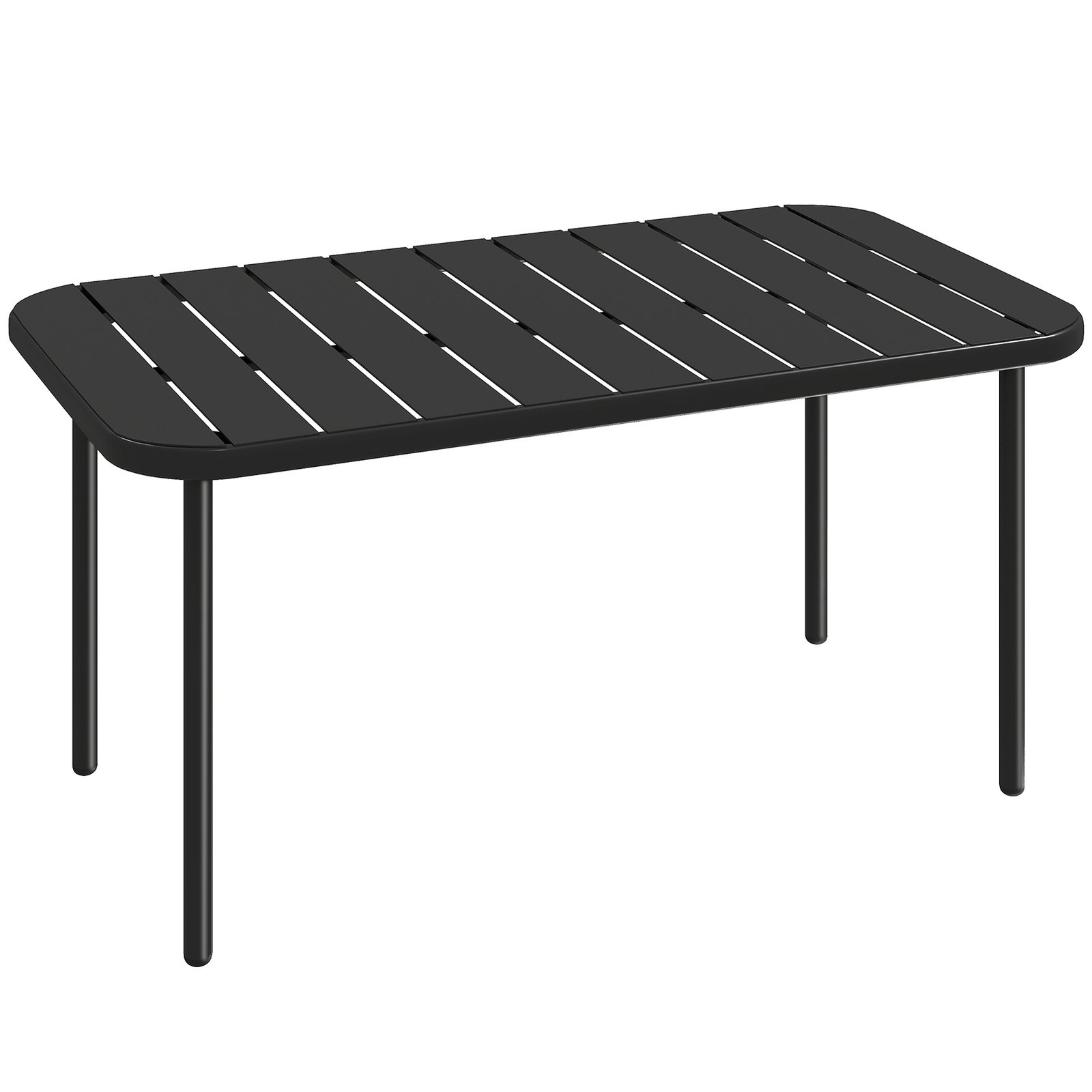 Atsparus oro sąlygoms lauko staliukas su groteliniu stalviršiu