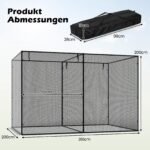 Augalų apsaugos palapinė su užsukamomis durimis ir transportavimo krepšiu (Juoda) – Paveikslėlis 2