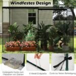 Augalų apsaugos palapinė su užsukamomis durimis ir transportavimo krepšiu (Juoda) – Paveikslėlis 4