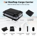 Automobilio sulankstoma 600 L talpos stogo bagažinė (Pilka) – Paveikslėlis 2