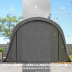 Automobilio tentas-garažas 3x6m su nuimamomis sienomis atsparus oro sąlygoms – Paveikslėlis 4