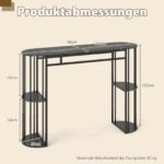Baro stalas su saugykla ir marmuro imitacijos stalviršiu (Juoda)