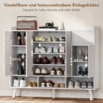 Batų spintelė be rankenėlių su reguliuojamomis lentynomis – Paveikslėlis 5