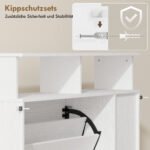 Batų spintelė su 2 atverčiamomis durelėmis, reguliuojamosiomis pertvaromis ir atviru skyriumi, skirta 12 porų batų – Paveikslėlis 9