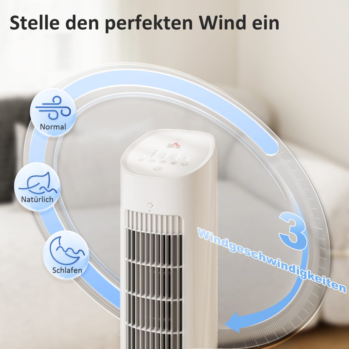 Bokštinis oro vėsintuvas 3 viename su 3 greičiais ir 3 režimais – Paveikslėlis 6