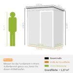 Cinkuoto plieno sodo sandėliukas su rakinamomis durimis ir ventiliacija 1,37 m² – Paveikslėlis 3