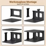 Daugiaaukštė modulinė batų lentyna 6 lygių (Juoda) – Paveikslėlis 4