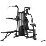 Daugiafunkcinė namų treniruočių stotis su reguliuojamu svorių bloku