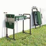 Daugiafunkcinė sodo kelių atrama ir sėdynė su storu paminkštinimu keliams ir stabiliomis išskleidžiamomis kojomis – Paveikslėlis 3