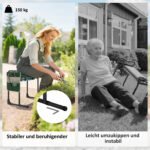 Daugiafunkcinė sodo kelių atrama ir sėdynė su storu paminkštinimu keliams ir stabiliomis išskleidžiamomis kojomis – Paveikslėlis 5