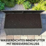 Didelė 650 l talpos ratano lauko daiktadėžė su ratukais – Paveikslėlis 5