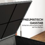 Didelė 650 l talpos ratano lauko daiktadėžė su ratukais – Paveikslėlis 7