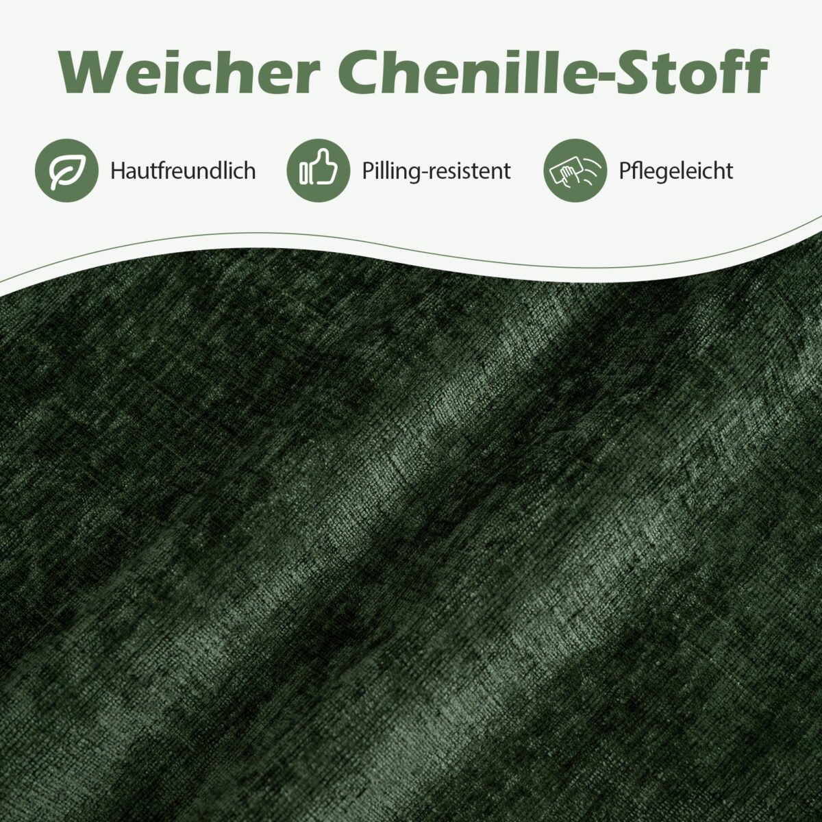 Didelė U formos kampinė sofa 5-6 asmenims (Žalia) – Paveikslėlis 4