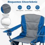 Didelis sulankstomas kempingo krėslas su šaltkrepšiu ir gėrimų laikikliu (Tamsiai mėlyna) – Paveikslėlis 3