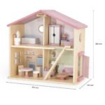 Didelis medinis lėlių namelis su 17 dalių – Paveikslėlis 11