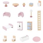 Didelis medinis lėlių namelis su 17 dalių – Paveikslėlis 12