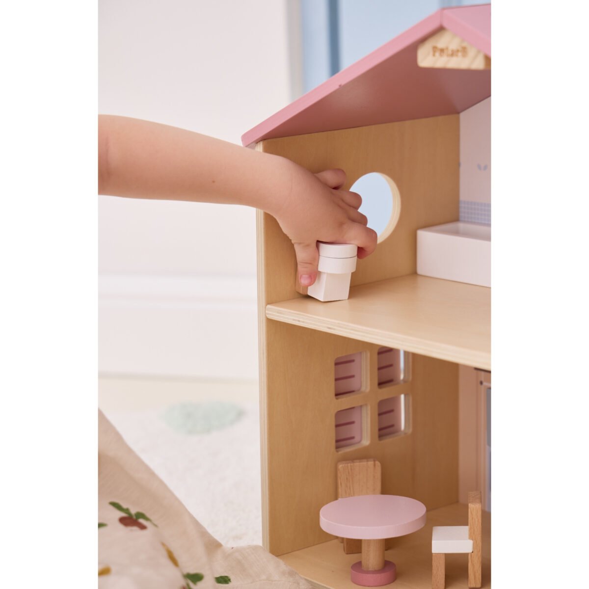 Didelis medinis lėlių namelis su 17 dalių – Paveikslėlis 5