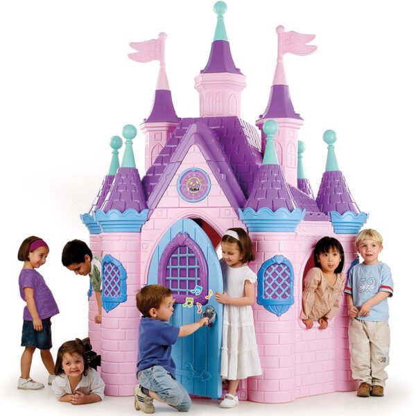Didelis princesės rūmų žaidimų namelis su bokštais