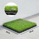 Dirbtinės vejos plytelių rinkinys su drenažo sistema, 22 vnt., 30x30 cm – Paveikslėlis 3