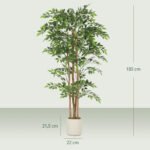 Dirbtinis banjano medis su medžio masyvo kamienu ir lanksčiomis šakomis 180 cm aukščio – Paveikslėlis 3