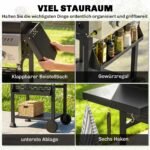 Dujinis grilis su 3 degikliais ir sulankstomais šoniniais staliukais – Paveikslėlis 7