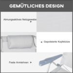 Dvi sulankstomos paplūdimio kėdės su 6 padėčių tinkliniu atlošu ir galvos atrama – Paveikslėlis 6