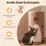 Dviaukštis kačių namelis su integruota sizalio draskykle (Ruda) – Paveikslėlis 3