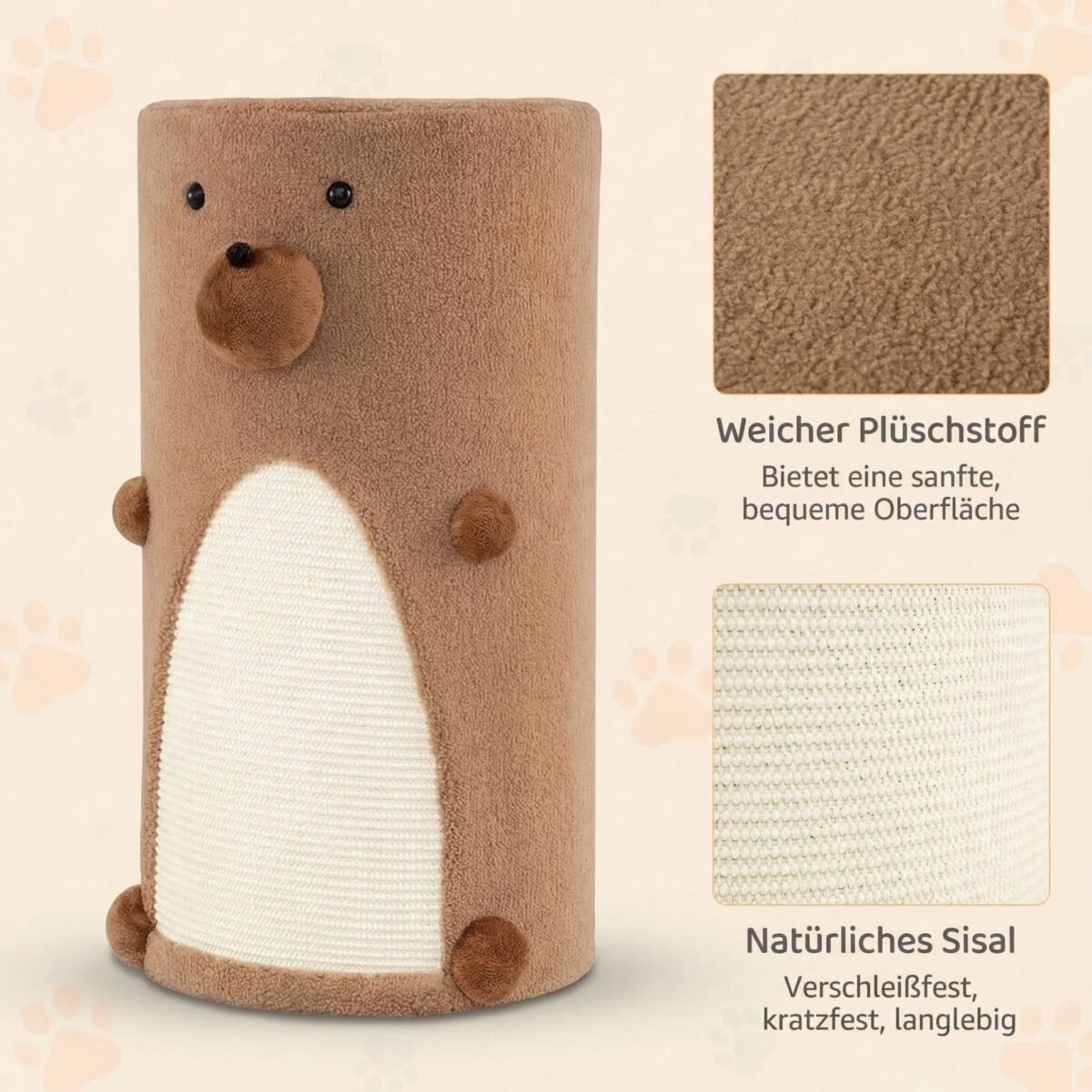 Dviaukštis kačių namelis su integruota sizalio draskykle (Ruda) – Paveikslėlis 5